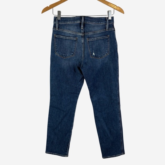 FRAME Jeans Size 25 Le Pixie Sylvie Slender Straight Denim Teigan Ave Wash - Picture 4 of 12